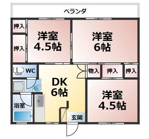 浜町マンションの間取り