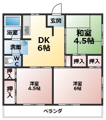 浜町マンションの間取り