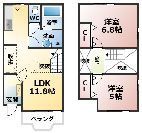 サンライト草木の間取り|他号室の間取り図の為異なる場合は、現況優先とします。