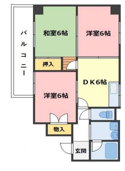 ロイヤルハイツ扇町Ⅱの間取り