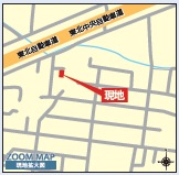 福島市笹谷堰堀　ブルーミングガーデンの地図|桜水駅まで徒歩約10分の立地