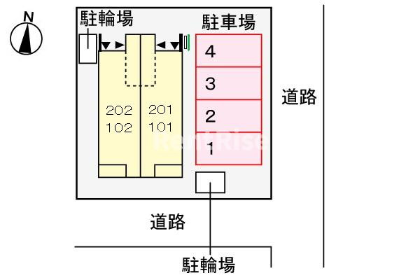 稲沢市稲沢町北山２丁目のアパートの駐車場|駐車場