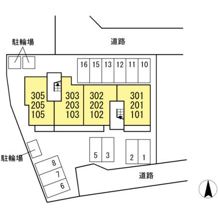 パピヨンの区画図