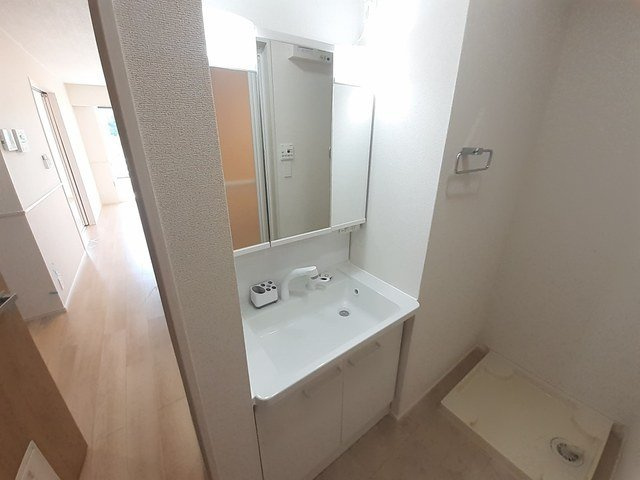 朝倉郡筑前町高上のアパートの洗面所