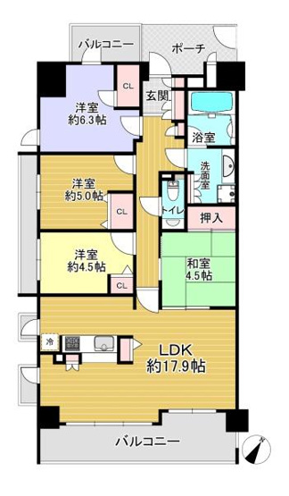 【間取り】 | ロイヤルアーク東香里園町