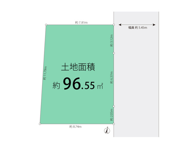 【区画図】 | 東大和市南街5丁目/売地　全1区画