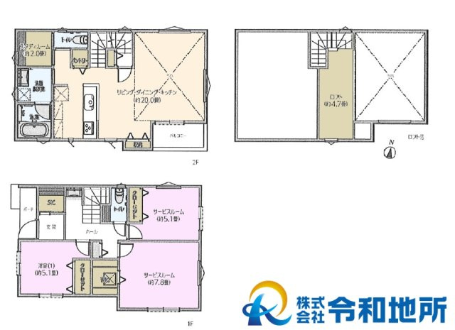 新築戸建　茅ヶ崎市香川5丁目の間取り|収納を豊富に用意したファミリータイプの3ＬＤＫの間取り。