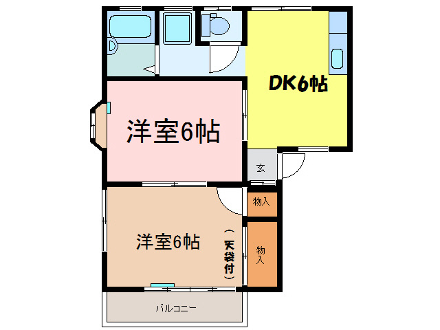 【間取り】 | 大塚ハイツ(東城南)
