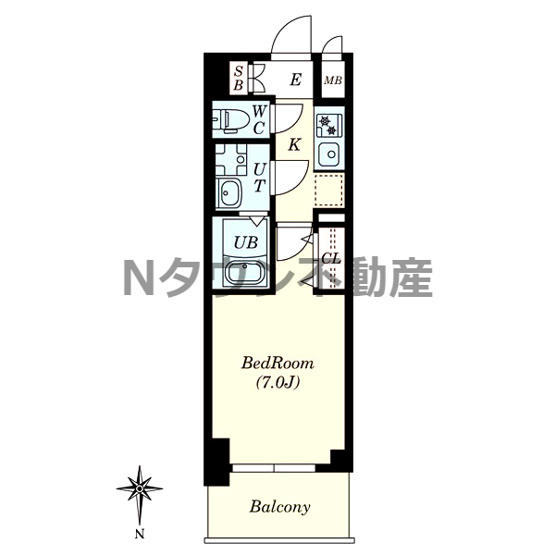 【間取り】 | S-RESIDENCE名駅NorthⅡ | 間取りです。