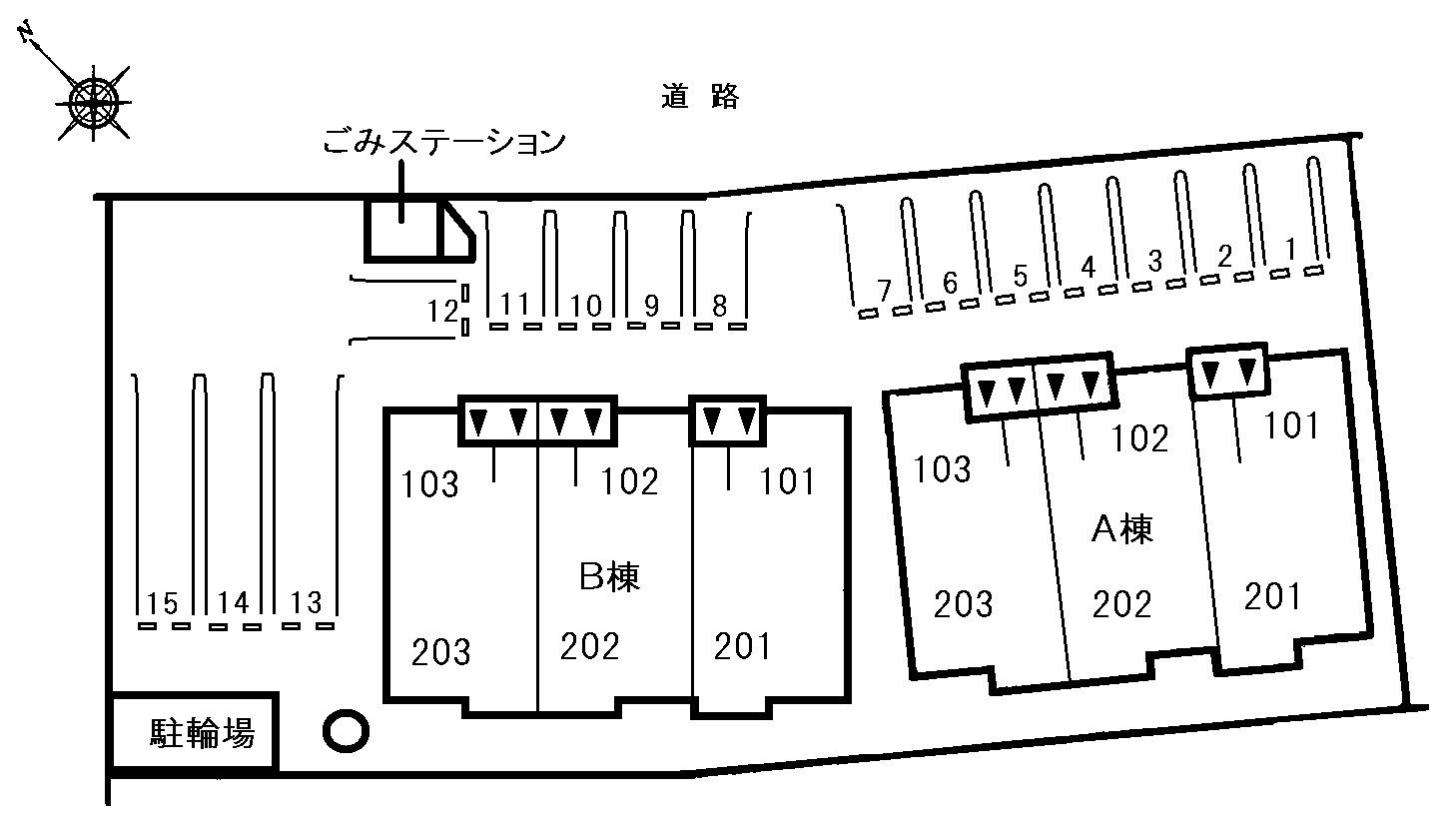 双龍苑Ｂ　　　刈谷市の賃貸はクラスホーム刈谷店の駐車場