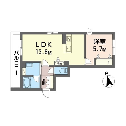 ココン市川の間取り