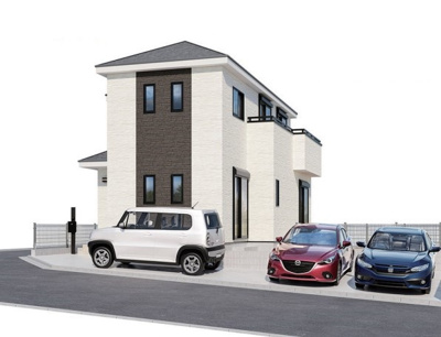 【外観パース】 | 伊勢原市沼目３丁目　限定１棟　新築住宅