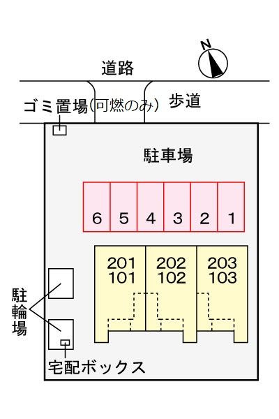ユニゾン　　刈谷市近郊の賃貸ならクラスホーム刈谷店の駐車場