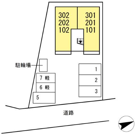 サンフラワー　　刈谷市近郊の賃貸ならクラスホーム刈谷店の区画図