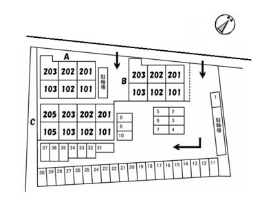 【区画図】 | パークヒル津田　B