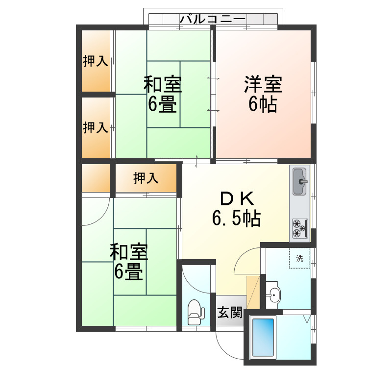 サンフラワー田鶴の間取り