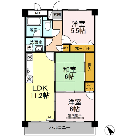 脇坂マンションの間取り