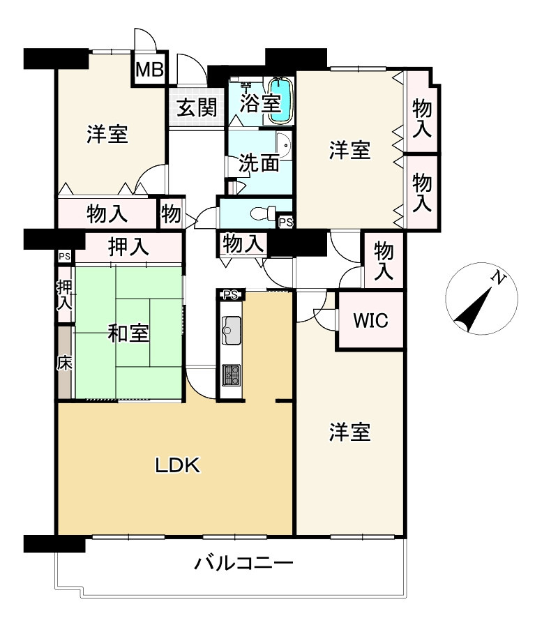 ライオンズステーションプラザ近江八幡弐番館（南棟）の間取り