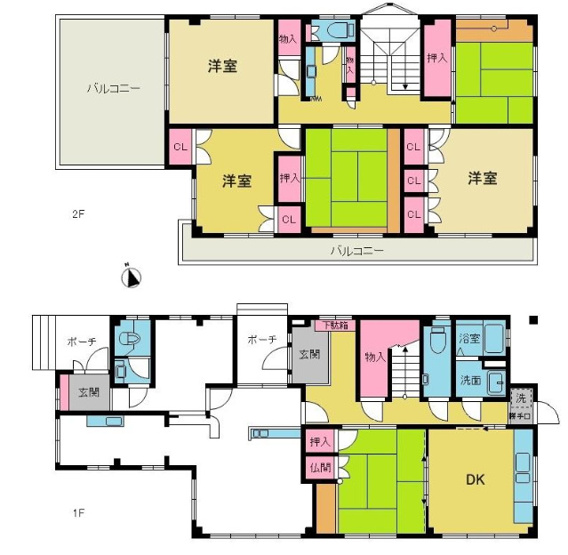 【間取り】 | 姫路市飾磨区須加　中古戸建 | 8DKです。
