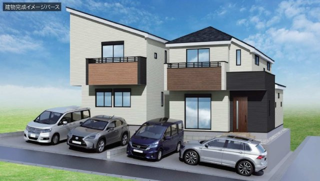 【横浜市西区境之谷102-80全2棟新築戸建て】★仲介手数料無料★（稲荷台小学校・岩井原中学校）の外観パース