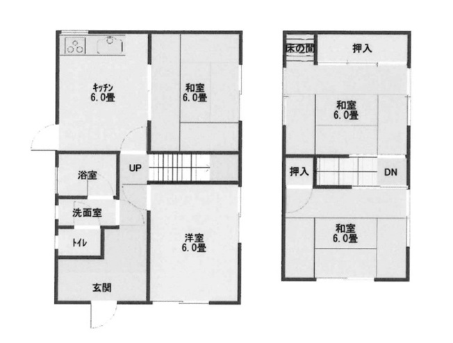 【間取り】 | 亀岡　千代川町小川二丁目　一戸建