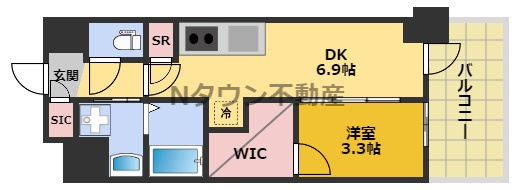 【間取り】 | エステムコート名古屋新栄Ⅴラポール | 間取りです。