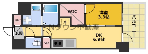 【間取り】 | エステムコート名古屋新栄Ⅴラポール | 間取りです。