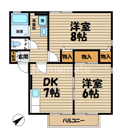 【間取り】 | コーポ沼上Ｉ