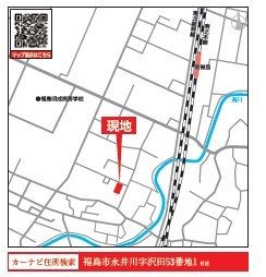 福島市永井川9期　GRAFARE　全4棟の地図