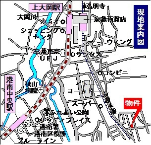 メゾン森が丘Ａの地図|耐震耐火旭化成ヘーベルメゾン　南向き高台立地日当り良好