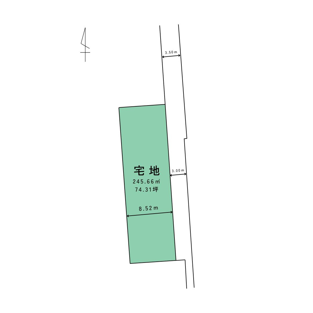新居浜市中萩町土地【484】74.31坪の土地図
