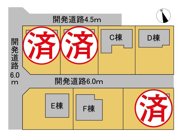 新築戸建　安八郡安八町南今ケ渕第２　全7区画分譲の区画図|■区画図
■YAMADA電機の　ヤマダ不動産　株式会社リライフ　大垣店■
いつでもお問合わせ下さい。