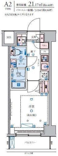 リヴシティ横濱石川町の間取り