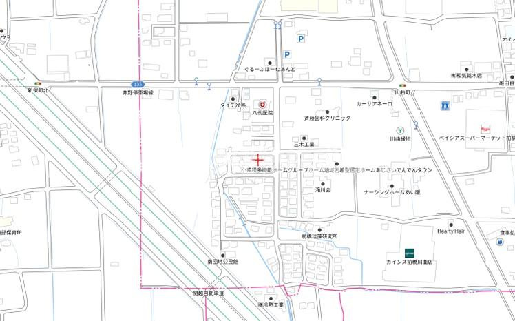 前橋市川曲町　売地の地図