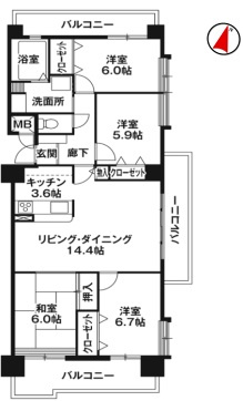 【間取り】 | ユーハイム南福岡☆仲介手数料無料☆