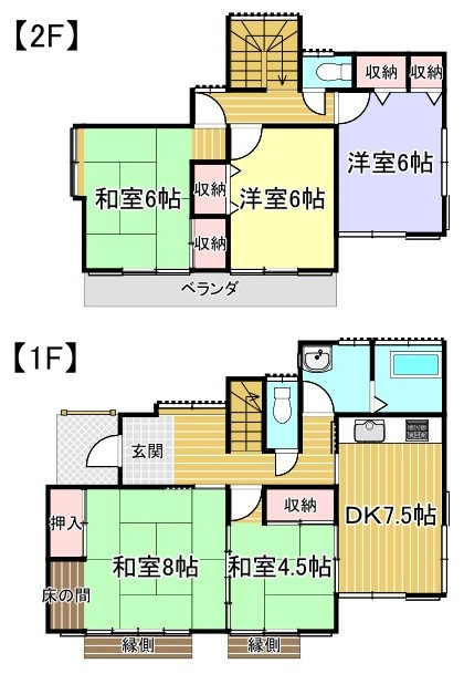 比企郡小川町東小川3丁目 中古戸建の間取り