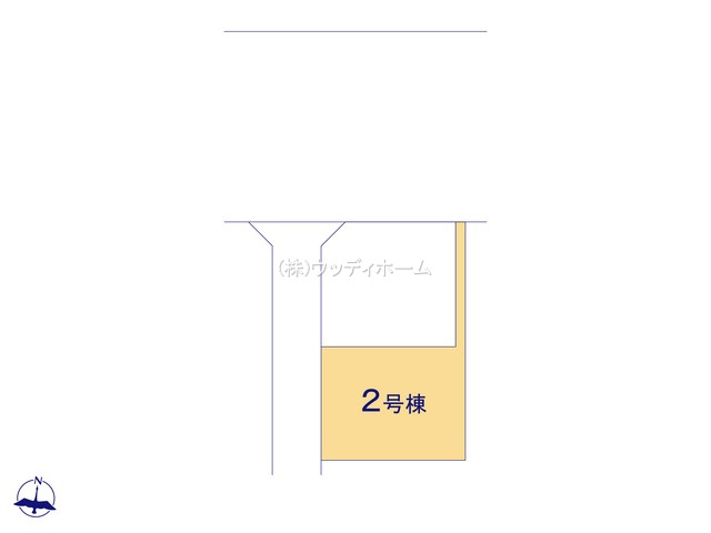 春日部市中央　新築一戸建て　2号棟の区画図
