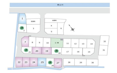 【区画図】 | 草津市西渋川２丁目　分譲地23号地