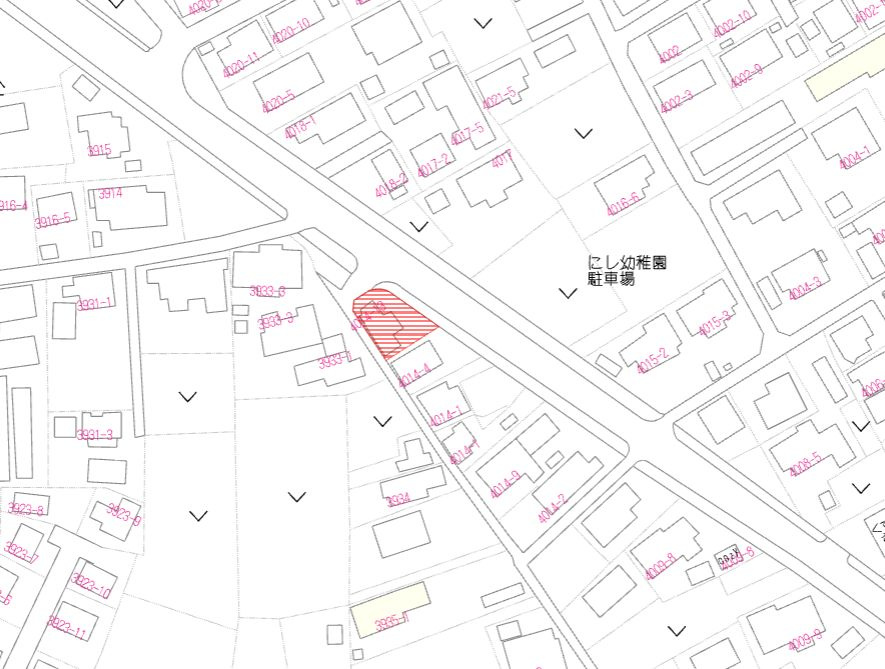 都城市南横市町の売地の土地図