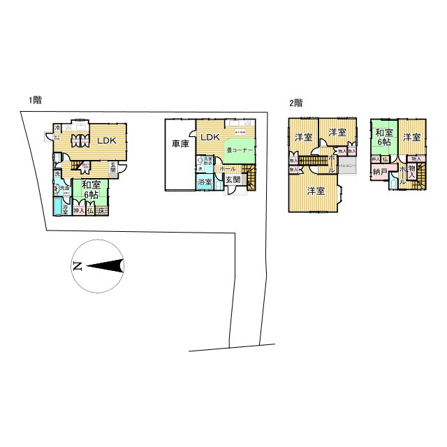 泉南郡岬町淡輪戸建（２棟有）の間取り