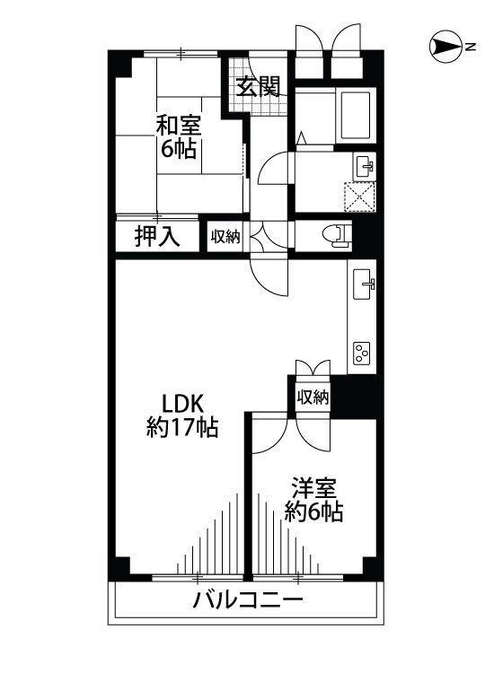 日商岩井京橋ハイツの間取り