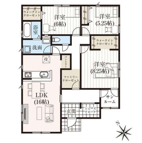 グラファーレ　小山市城東4丁目 2期の間取り