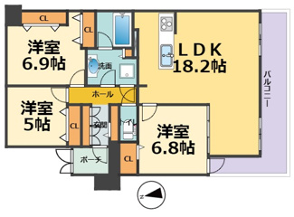 【間取り】 | ジークレフ西宮武庫川館アビエス館（鳴尾東小・鳴尾南中学校区） | ジークレフ西宮武庫川館アビエス館 