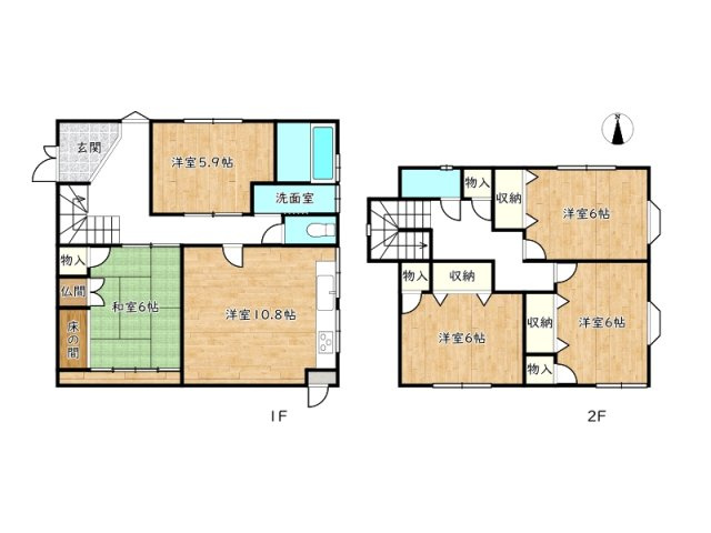 【間取り】 | 姫路市書写／中古戸建