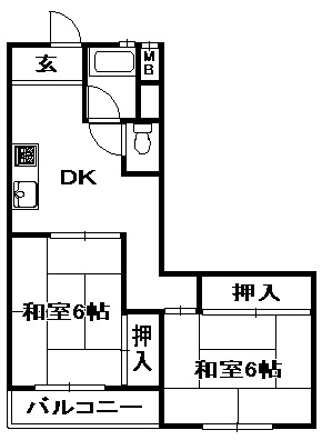 宝塚第２コーポラスの間取り