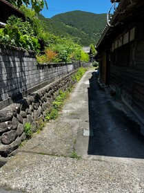 売土地の前面道路含む現地写真
