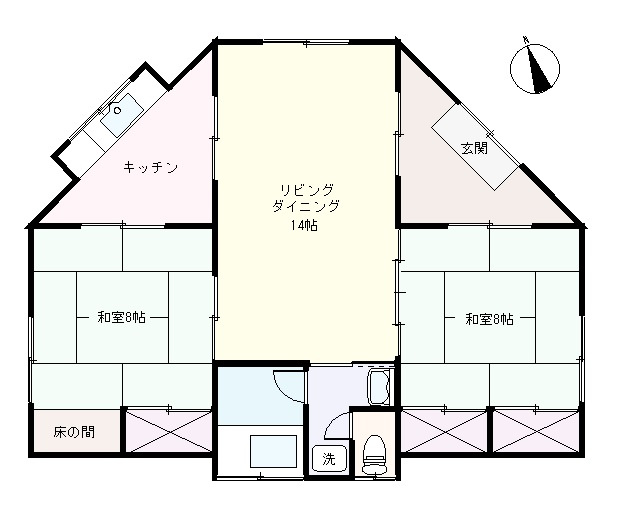 S1661H　吉野苑中古住宅の間取り