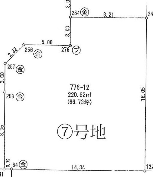 境港市清水町分譲地の区画図