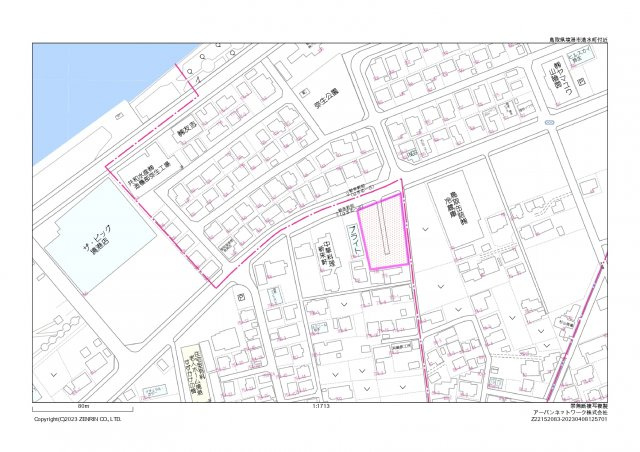 境港市清水町分譲地の土地図