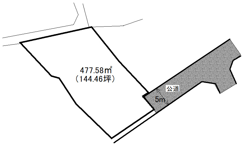 米子市福市売り土地の土地図